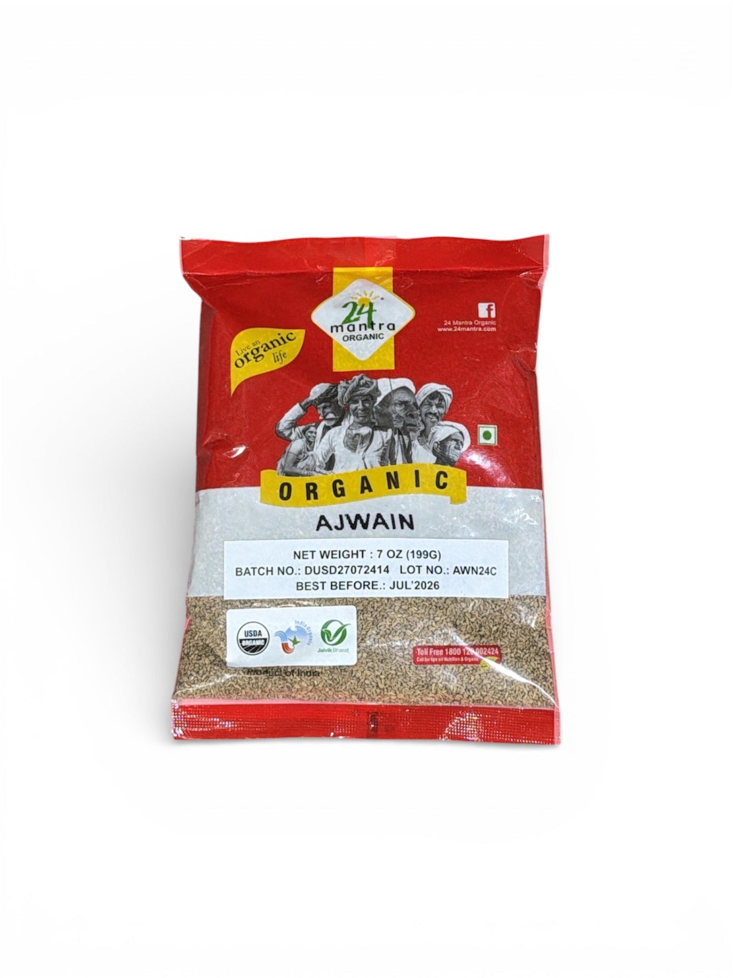 24M Organic Ajwain 7 Oz