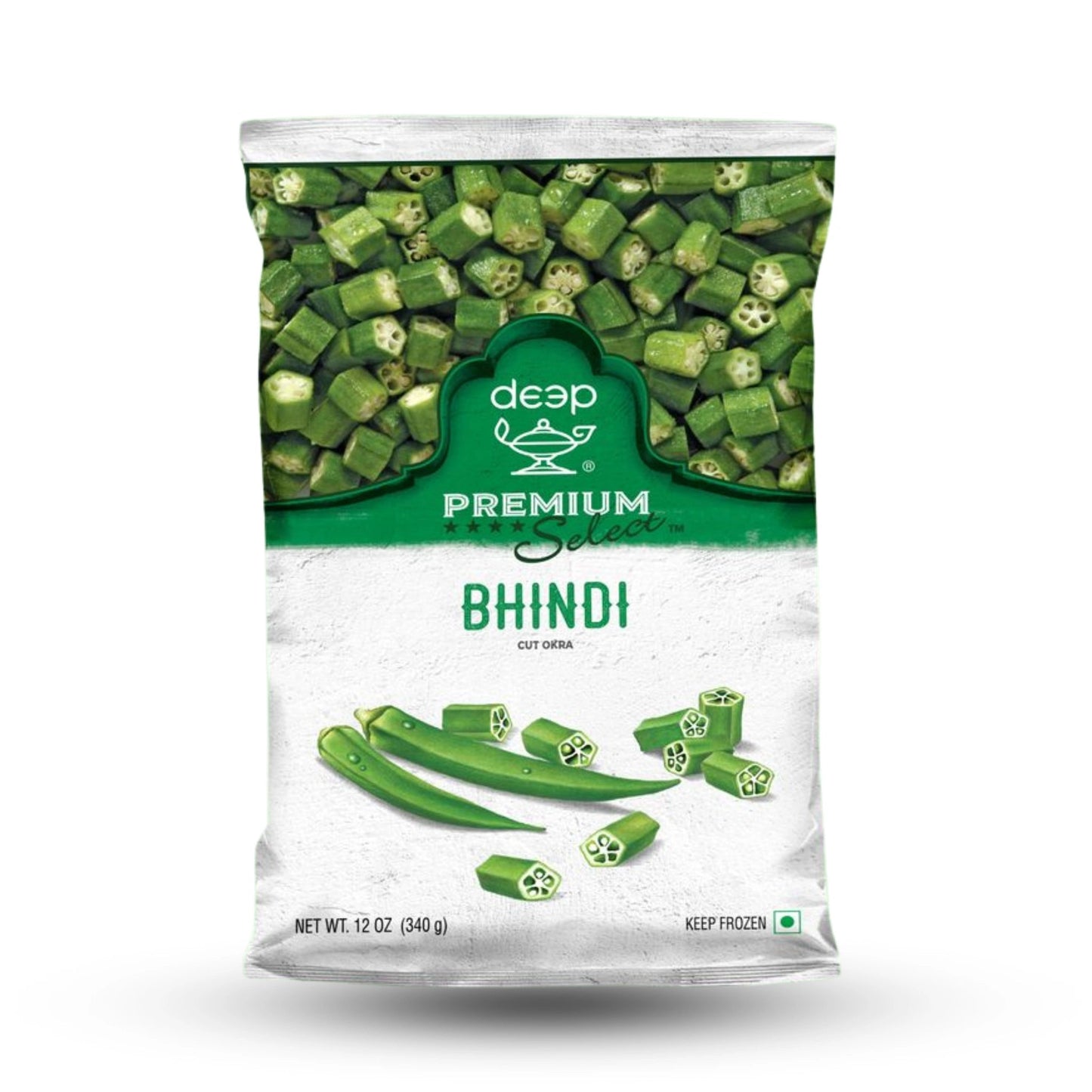 Frozen Deep Okra Cut 12 Oz