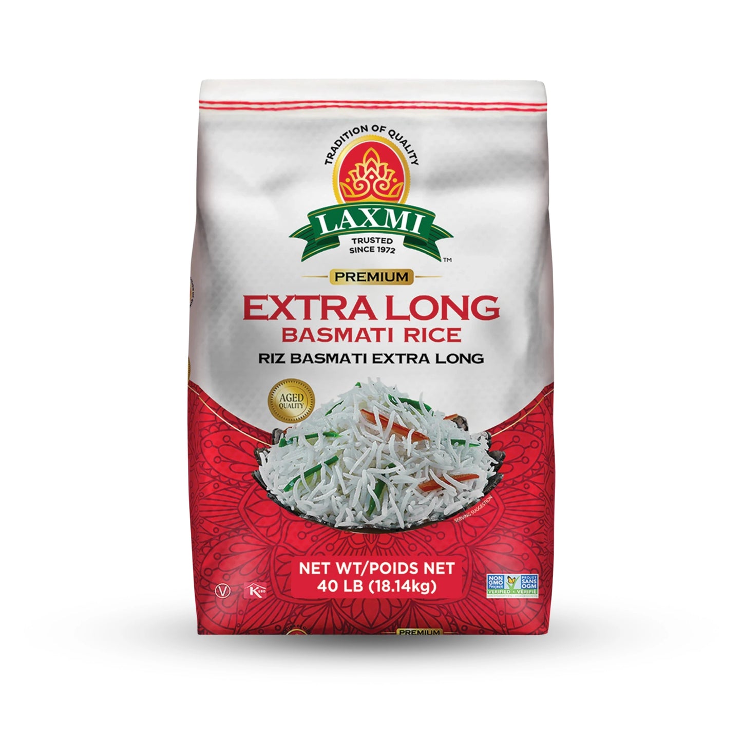 Laxmi Premium Extra Long Basmati Rice 40 Lb