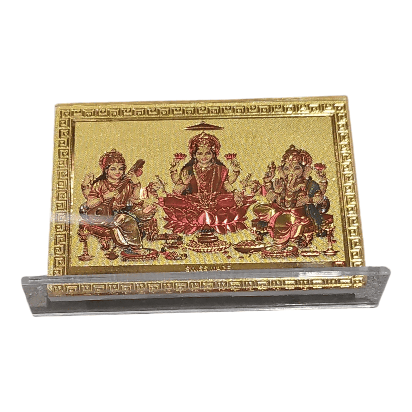CD Acrylic Stand Lakshmi, Ganesh and saraswathi devi