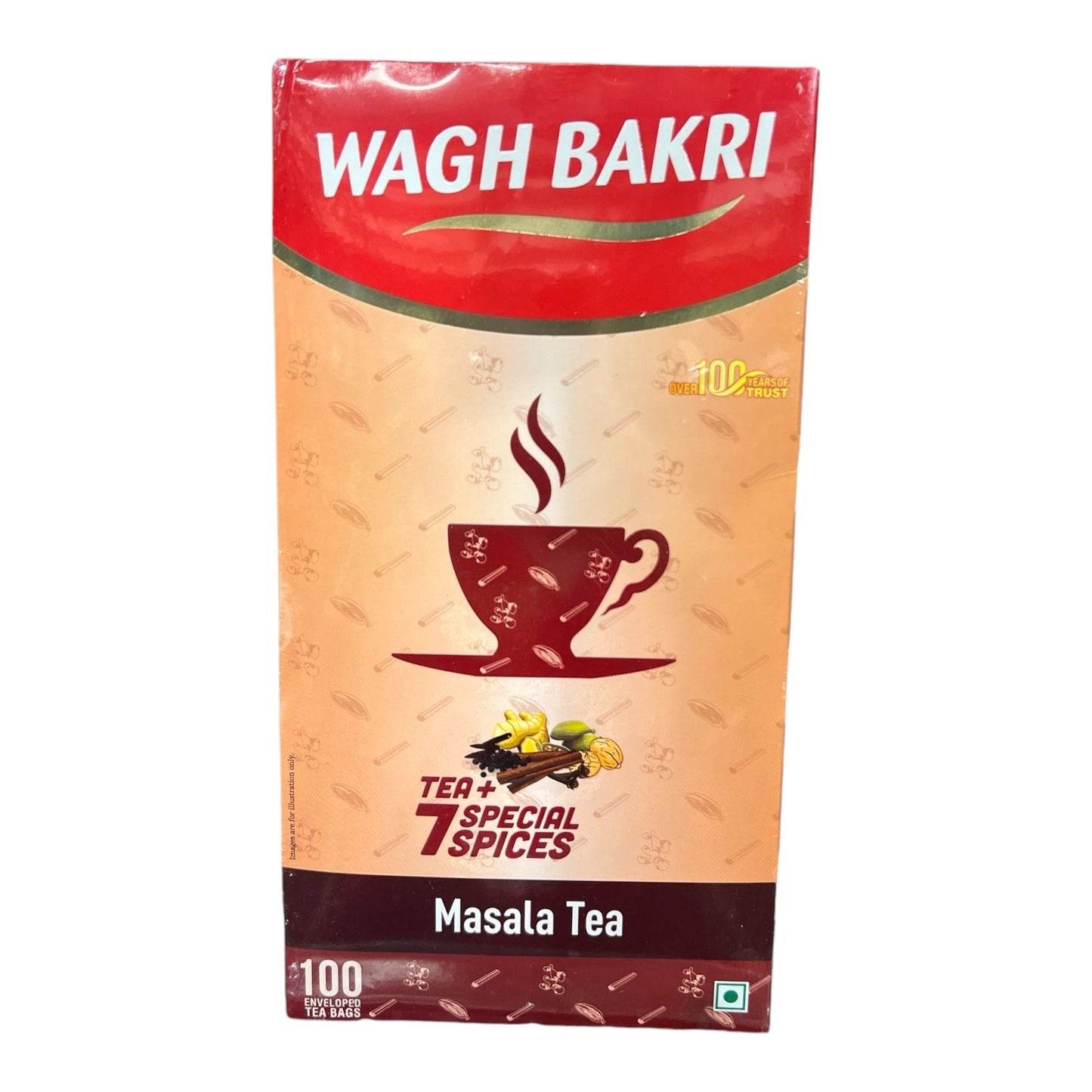 Wagh Bakri Masala Tea Bags (Pack of 100)