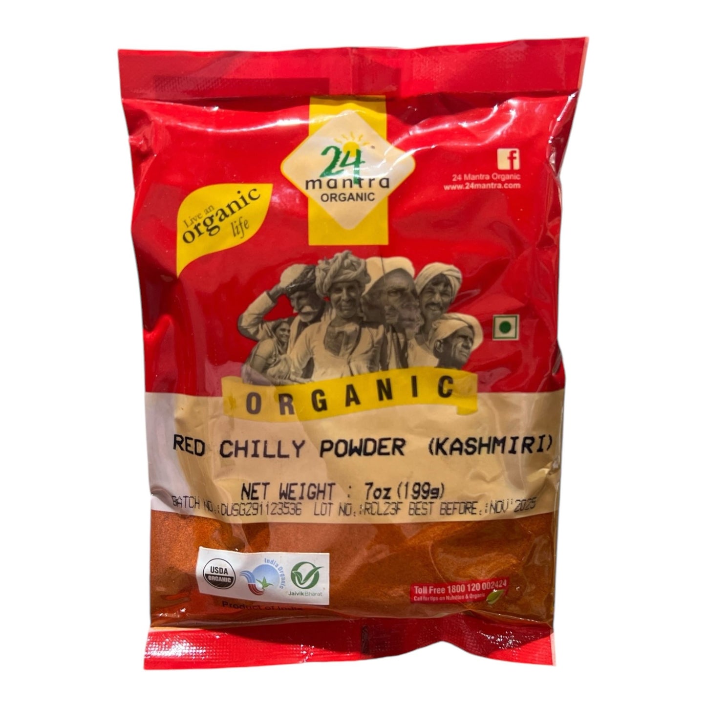 24M Organic Kashmiri Chilli Powder 200 Gm