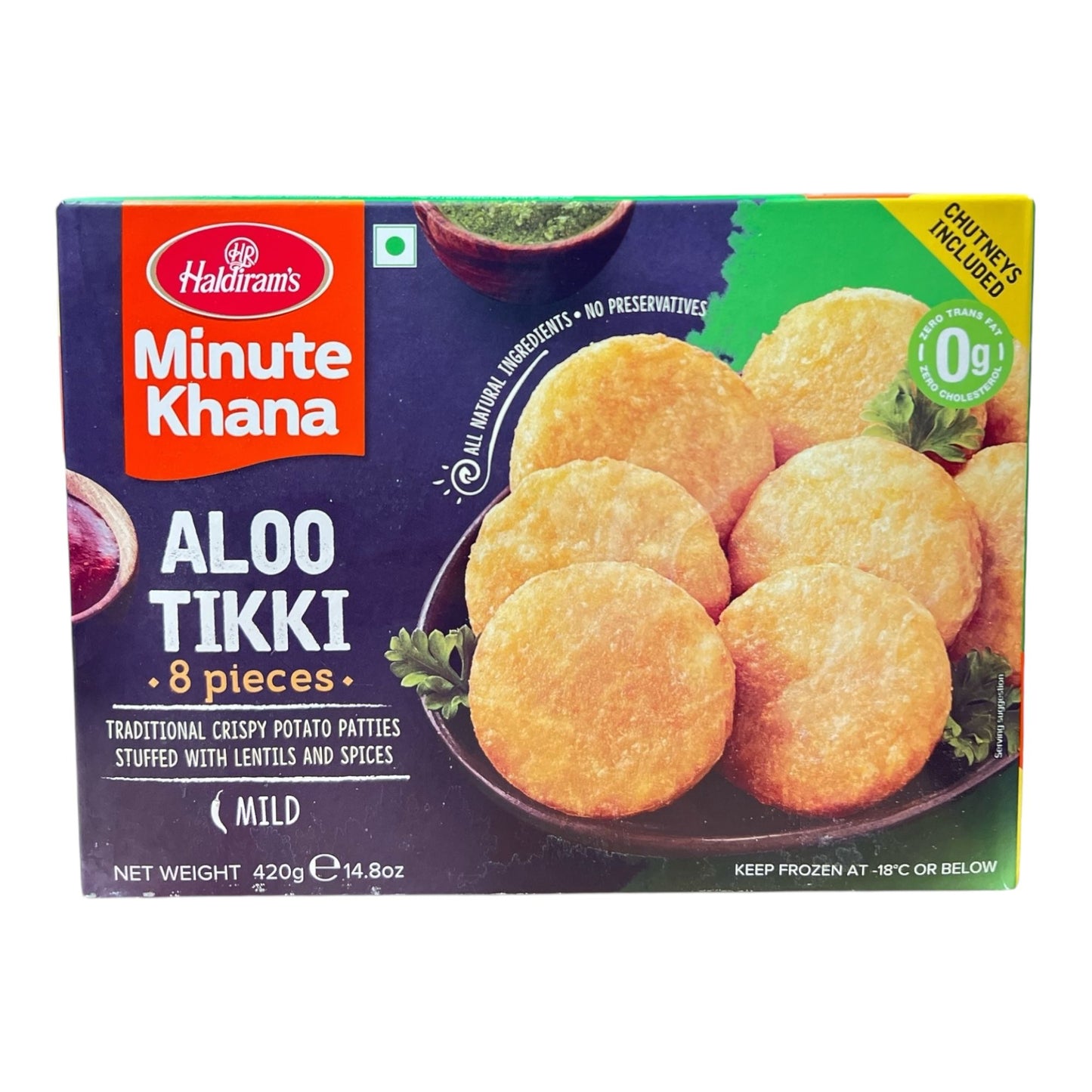 Frozen Haldiram Aloo Tikki (Pack of 8)