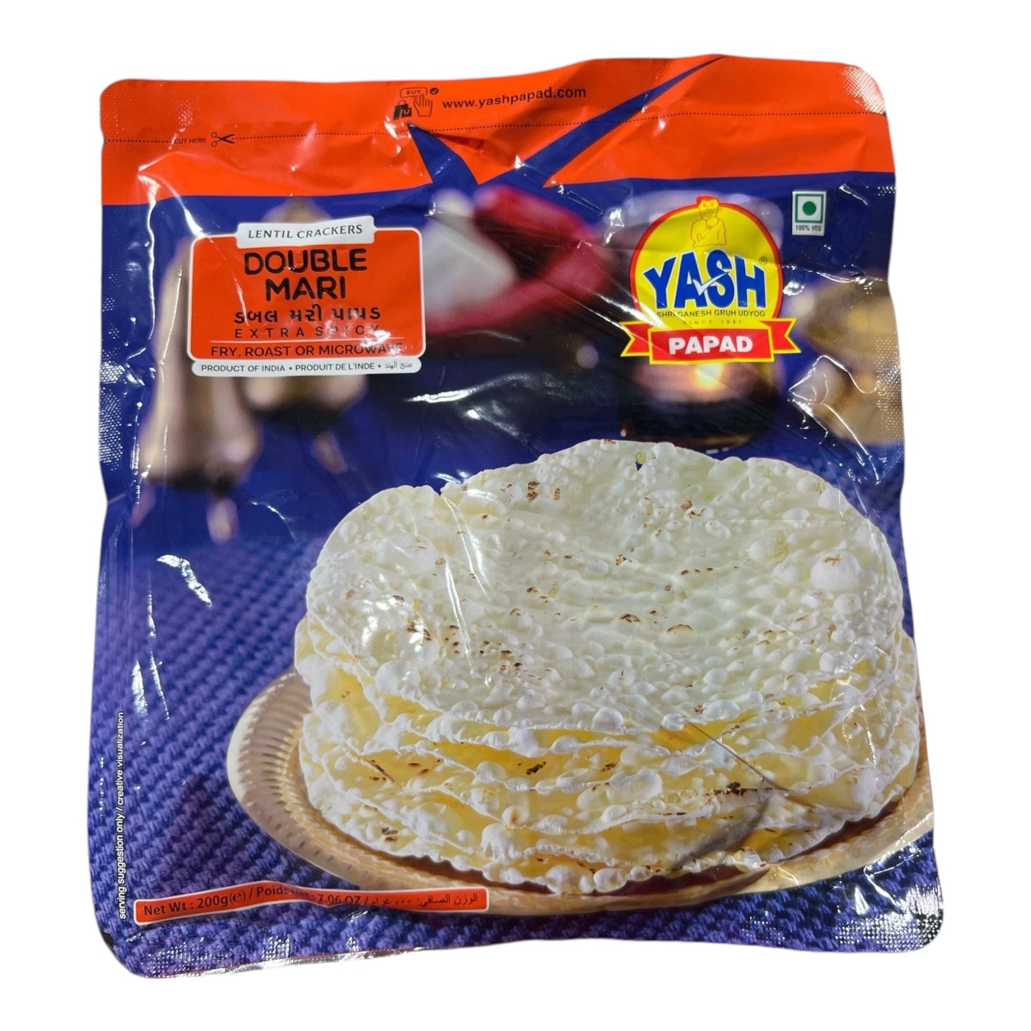 Yash Papad Double Mari 200 Gm