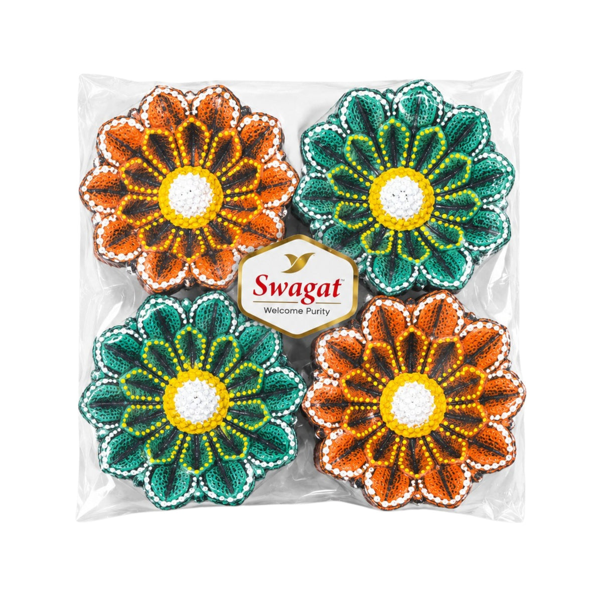 Swagat Fancy Clay Diya 4 Pcs