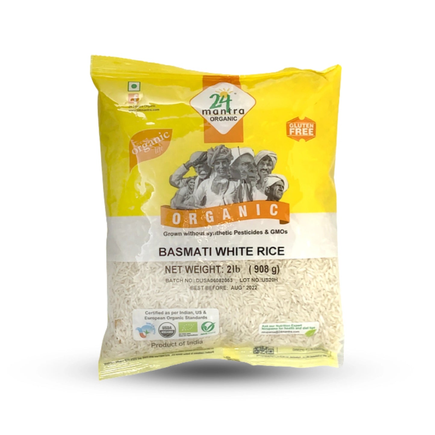 24M Organic Basmati White Rice 2 Lb
