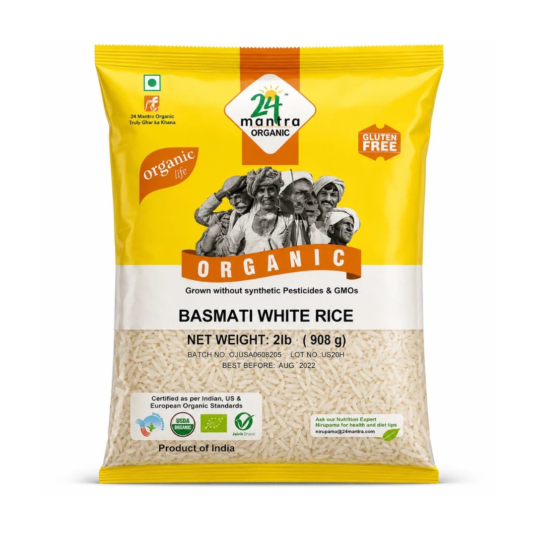24M Organic Basmati White Rice 2 Lb