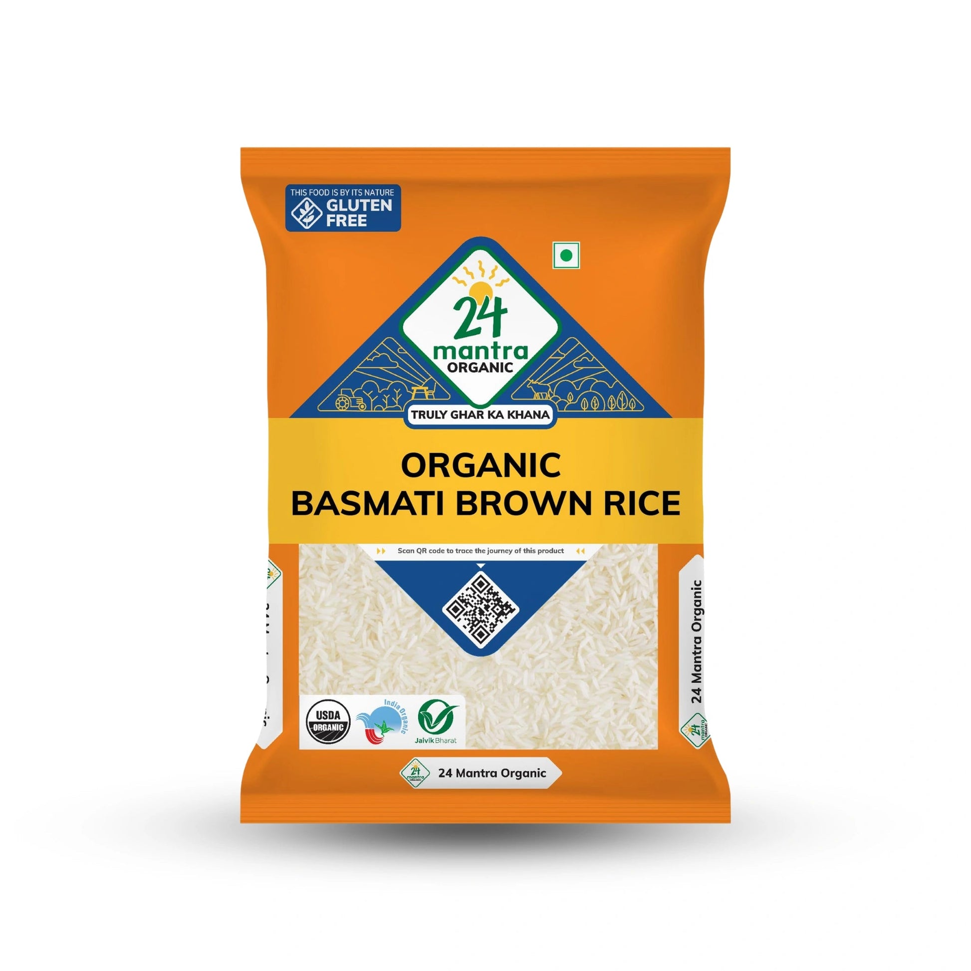 24M Organic Brown Basmati Rice 10 Lb