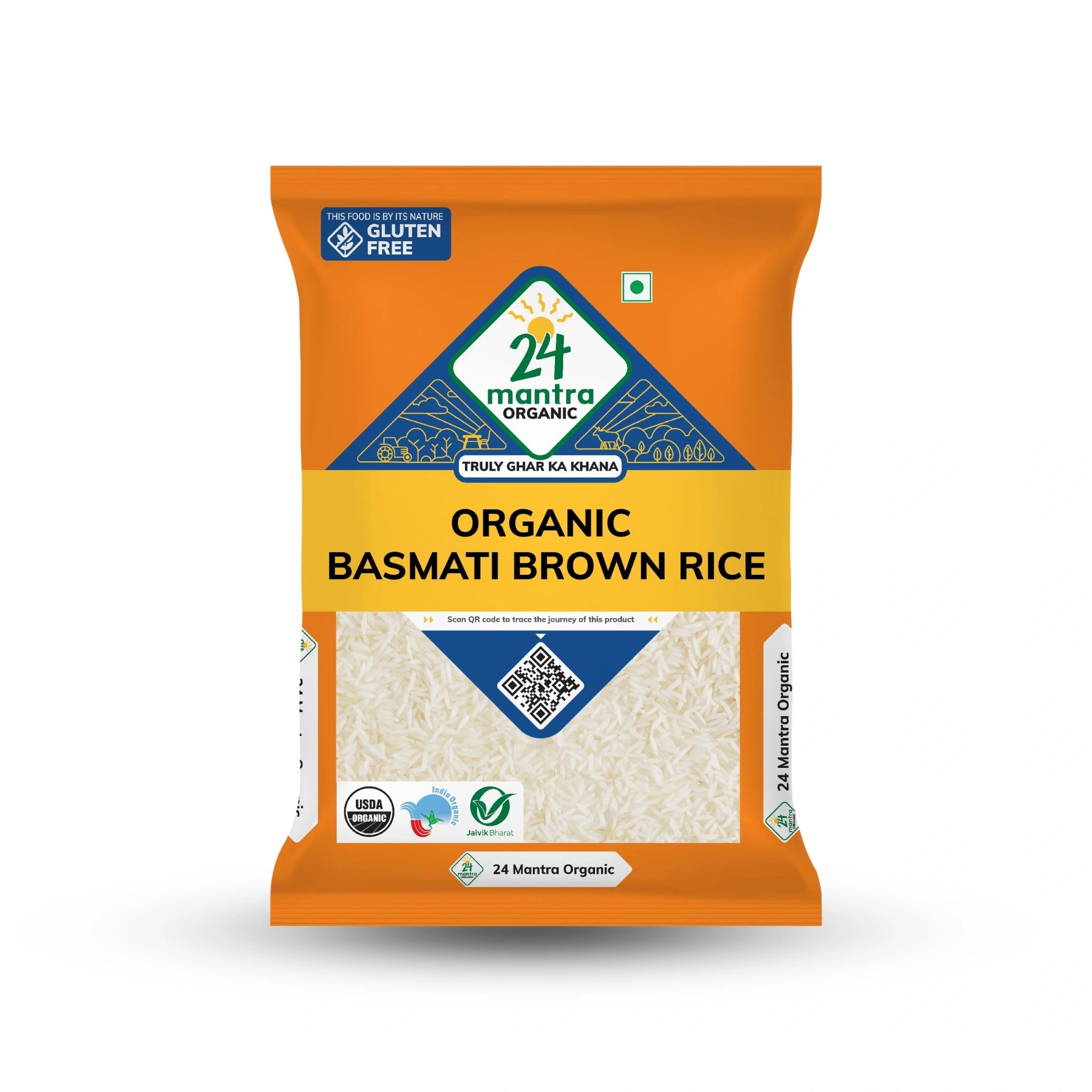 24M Organic Brown Basmati Rice 10 Lb