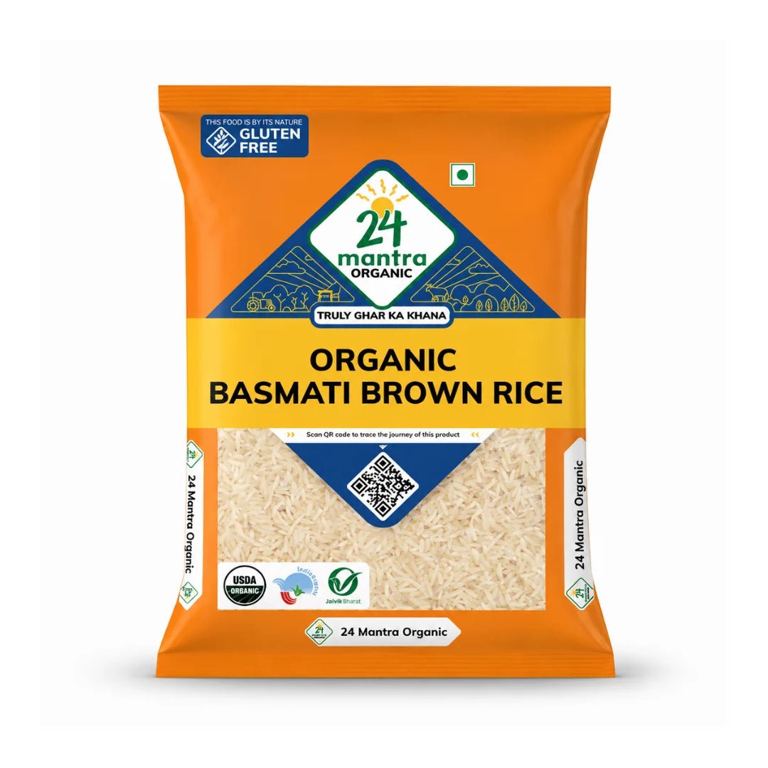 24M Organic Brown Basmati Rice 10 Lb
