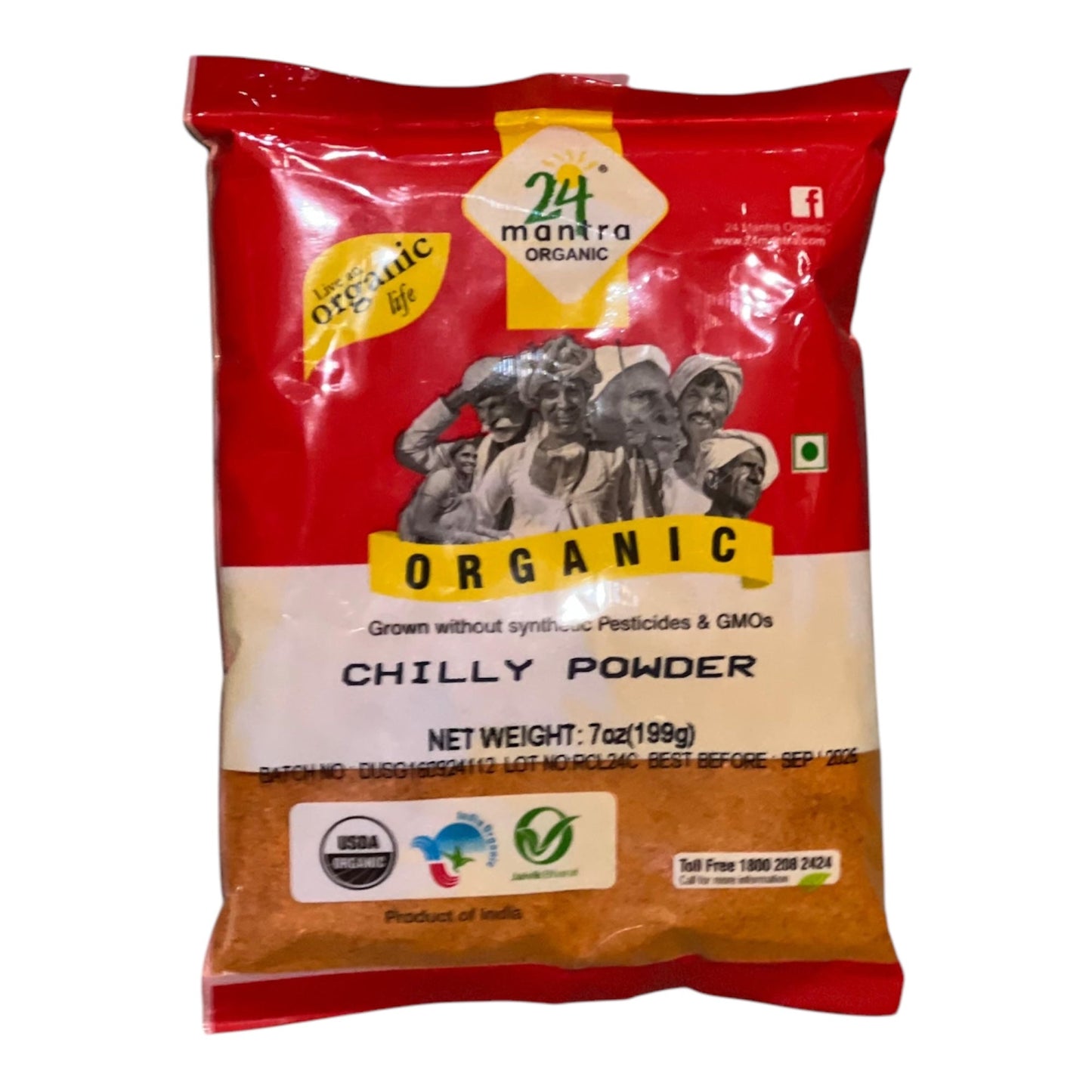 24M Organic Chilli Powder 7 oz