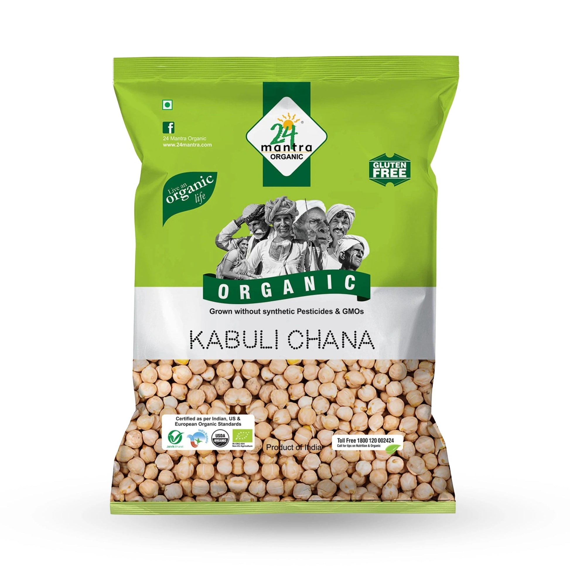 24M Organic Kabuli Chana 2 Lb