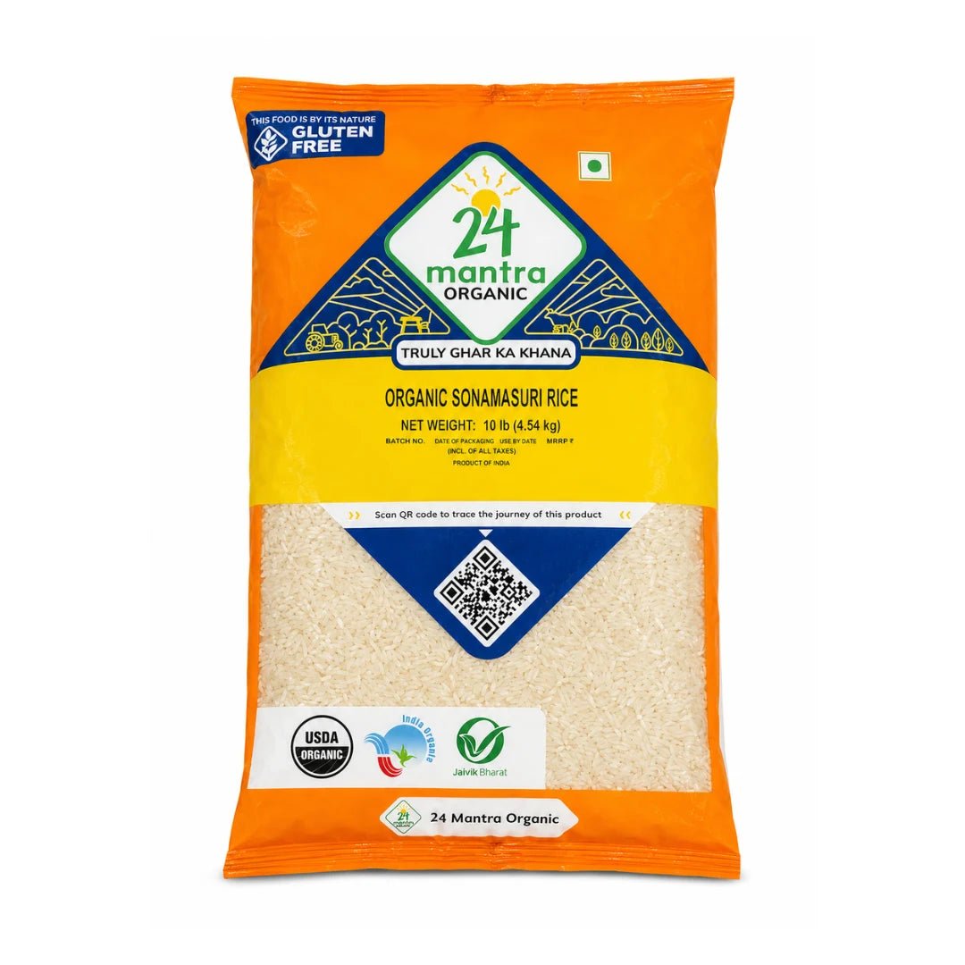 24M Organic Sona Masuri Rice 10 Lb