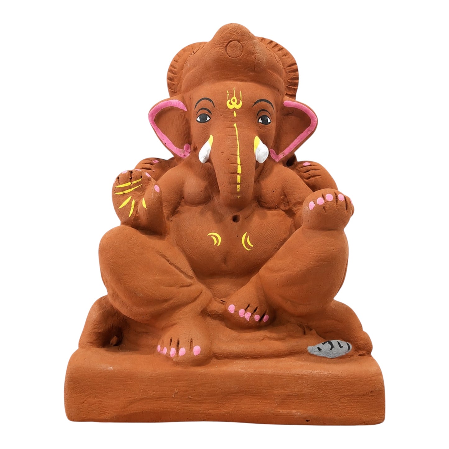 Brown Clay Ganesh Idol 6"