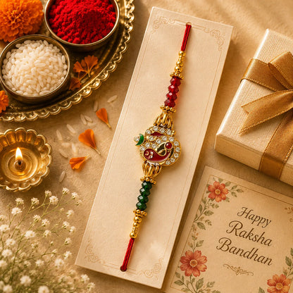 Ganesha With Ohm Rakhi 1 Pc
