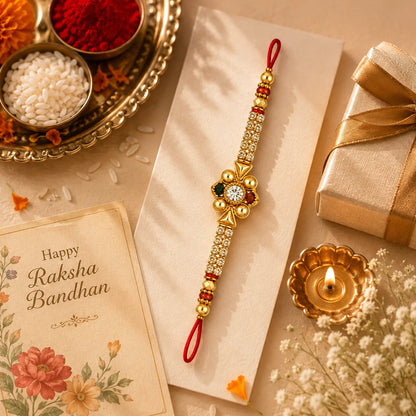 Pearl Floral Designer Rakhi 1 Pc