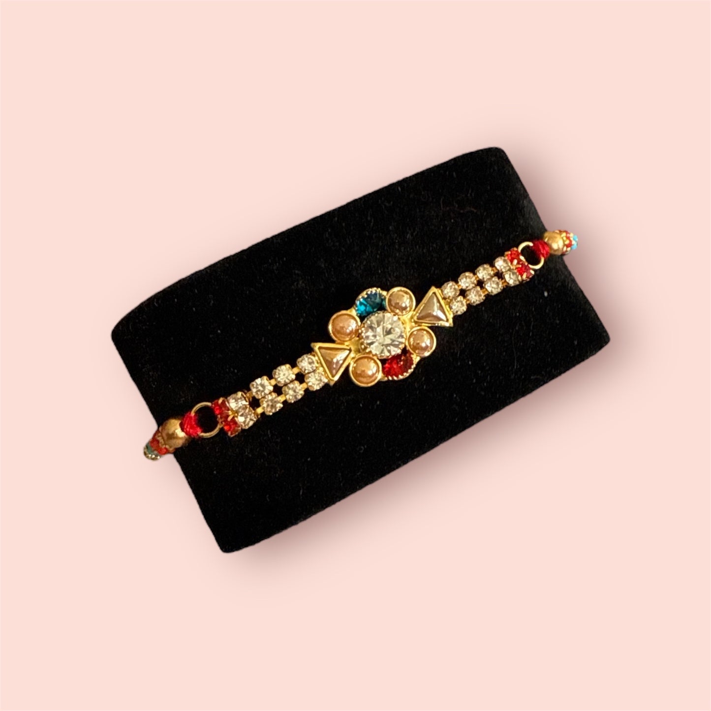 Rakhi Floral Stone Gold