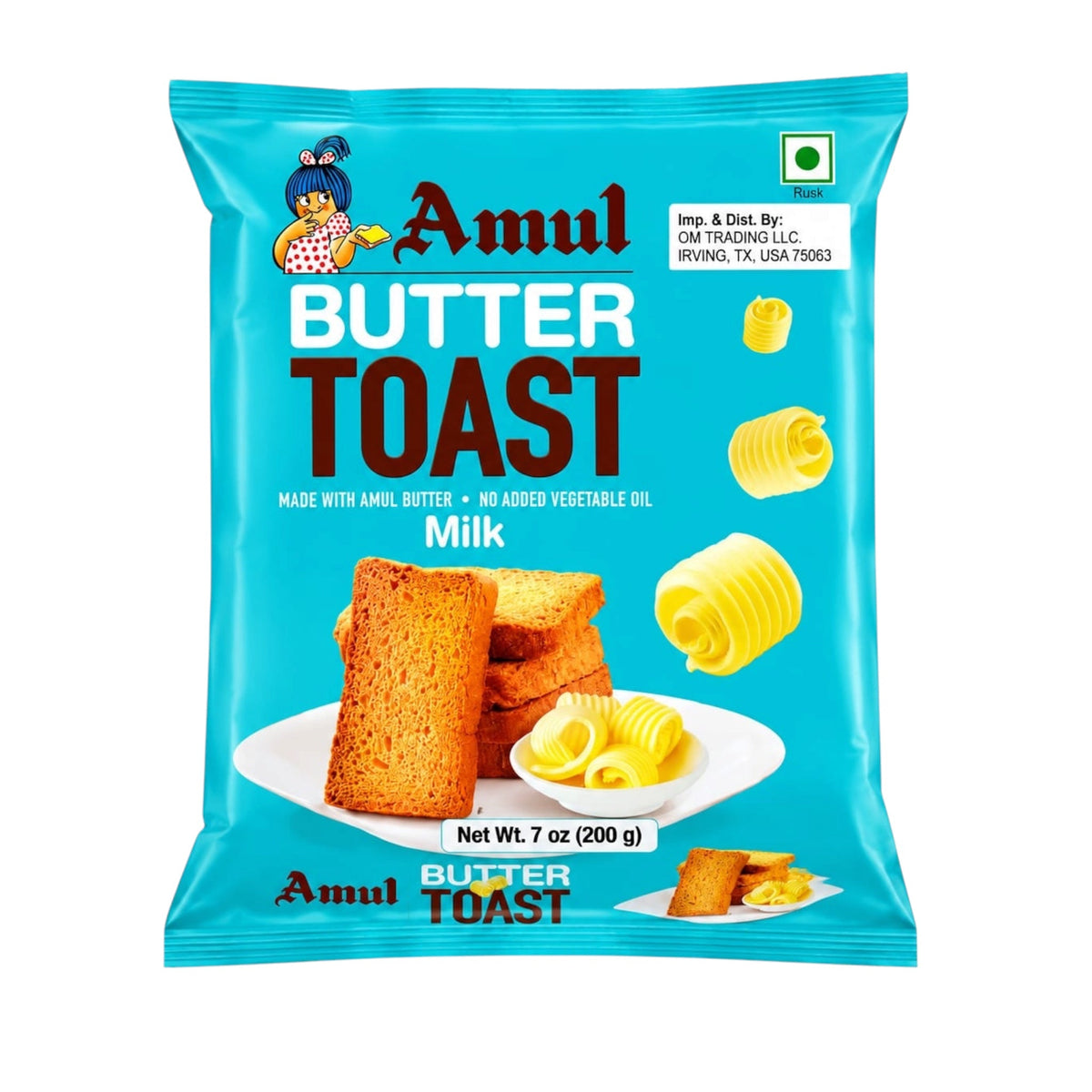 Amul Butter Toast Milk Rusk 200 Gm