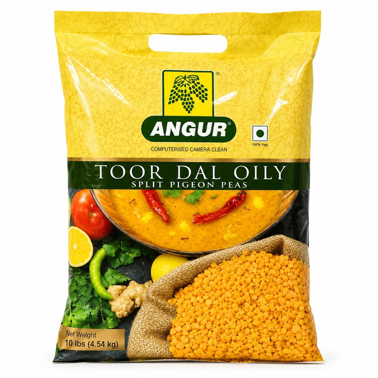 Angur Toor Dal Oily 10 Lb