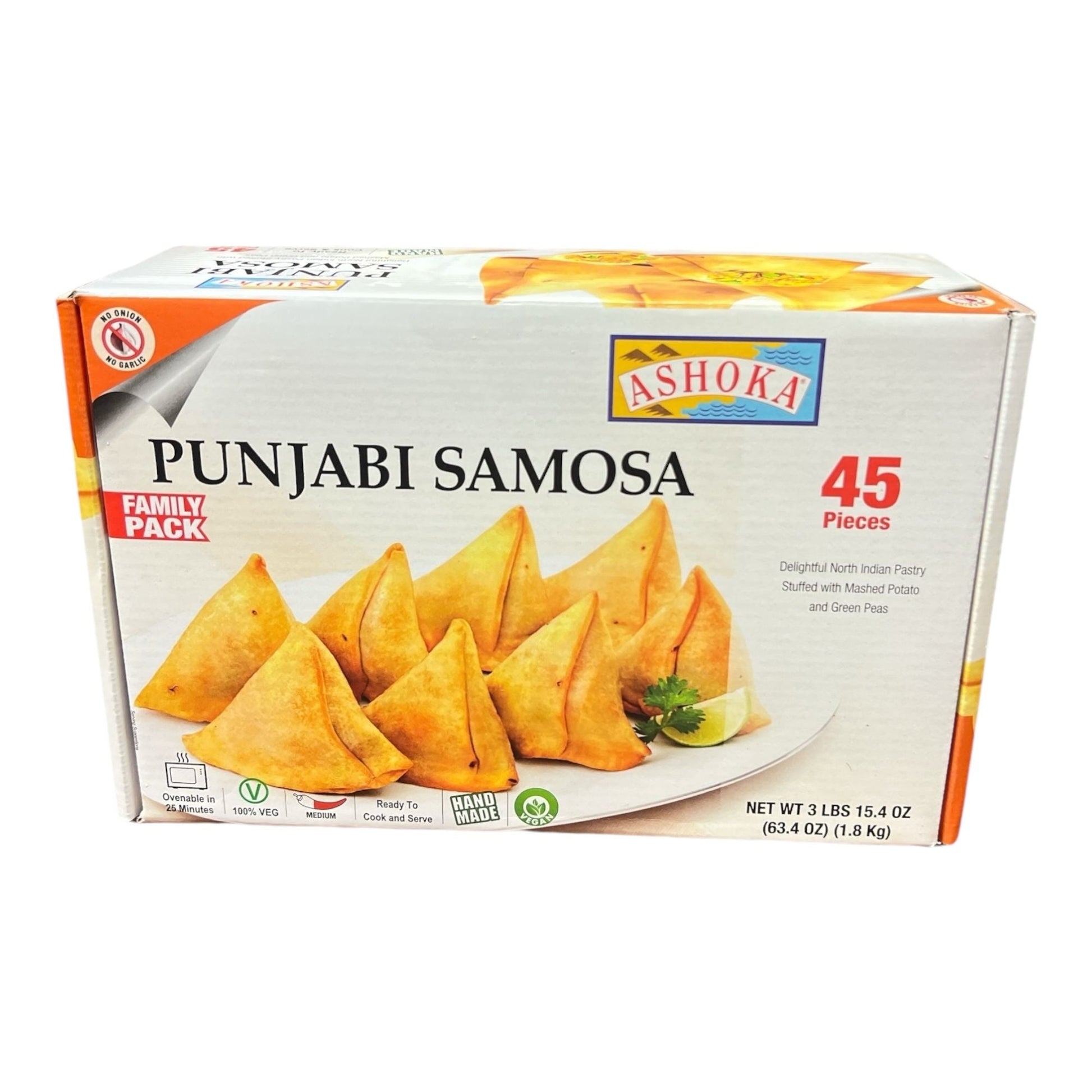 Ashoka Punjabi Samosa Without Onion & Garlic (Pack of 45)