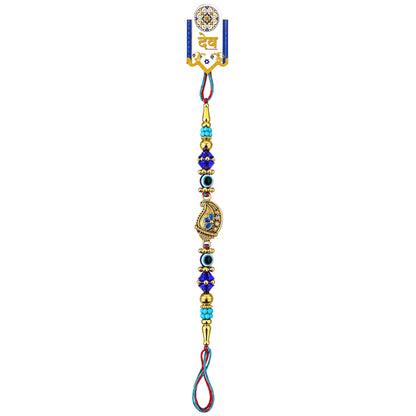 Blue Peacock Rakhi 1 Pc