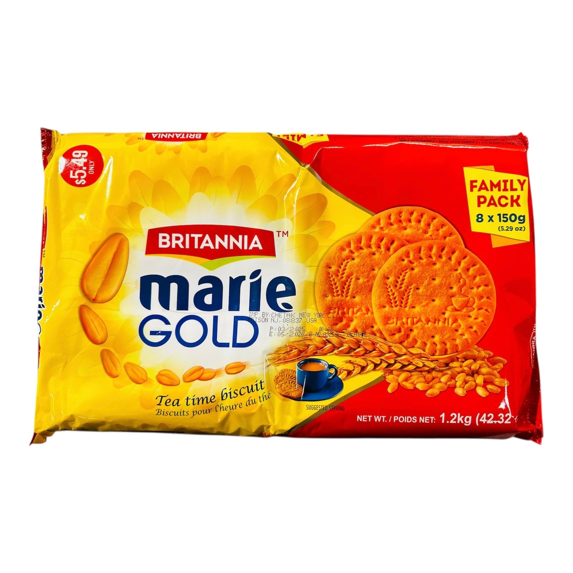 Britannia Marie Gold Family pack of 8