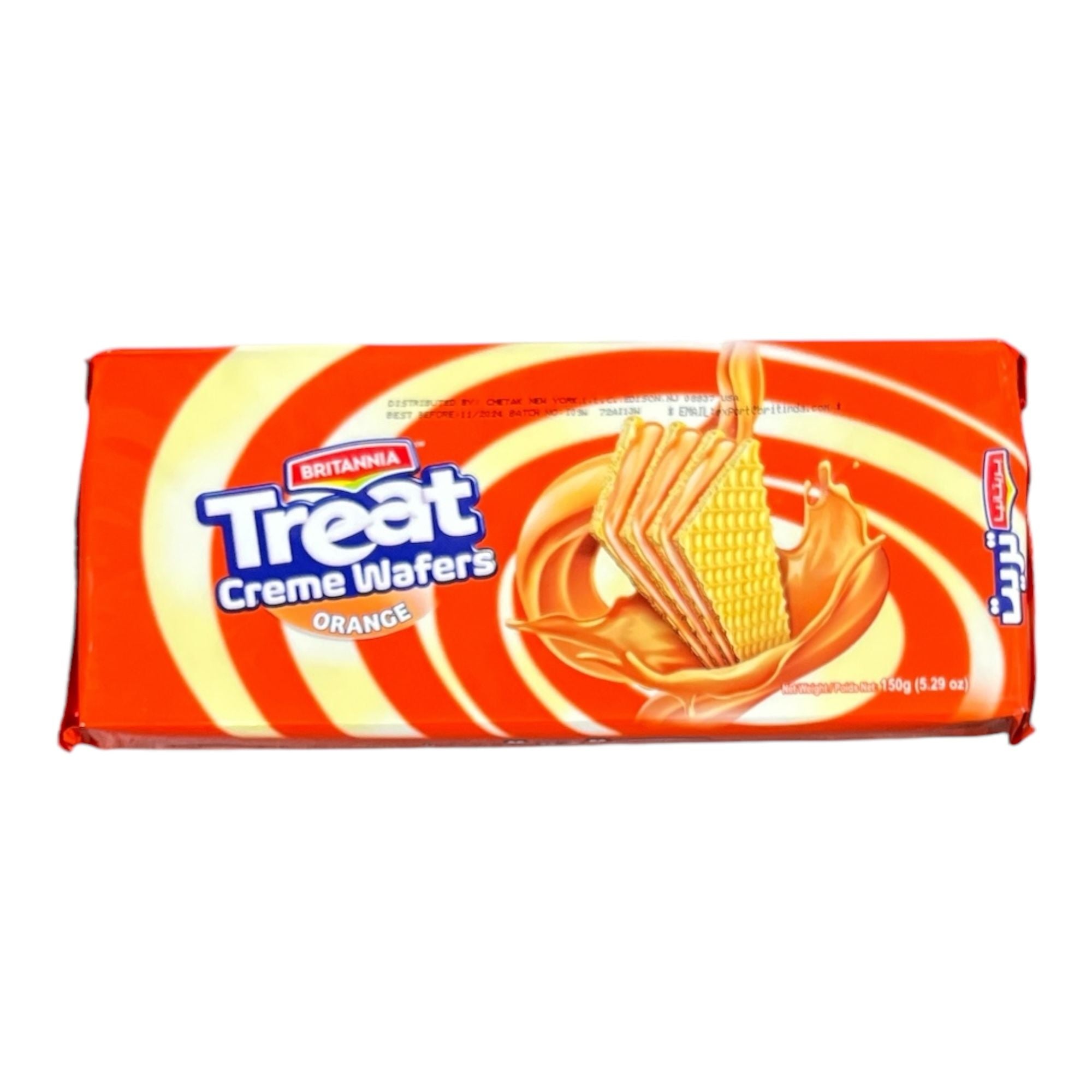Britannia Treat Orange creme Wafers 150 gm