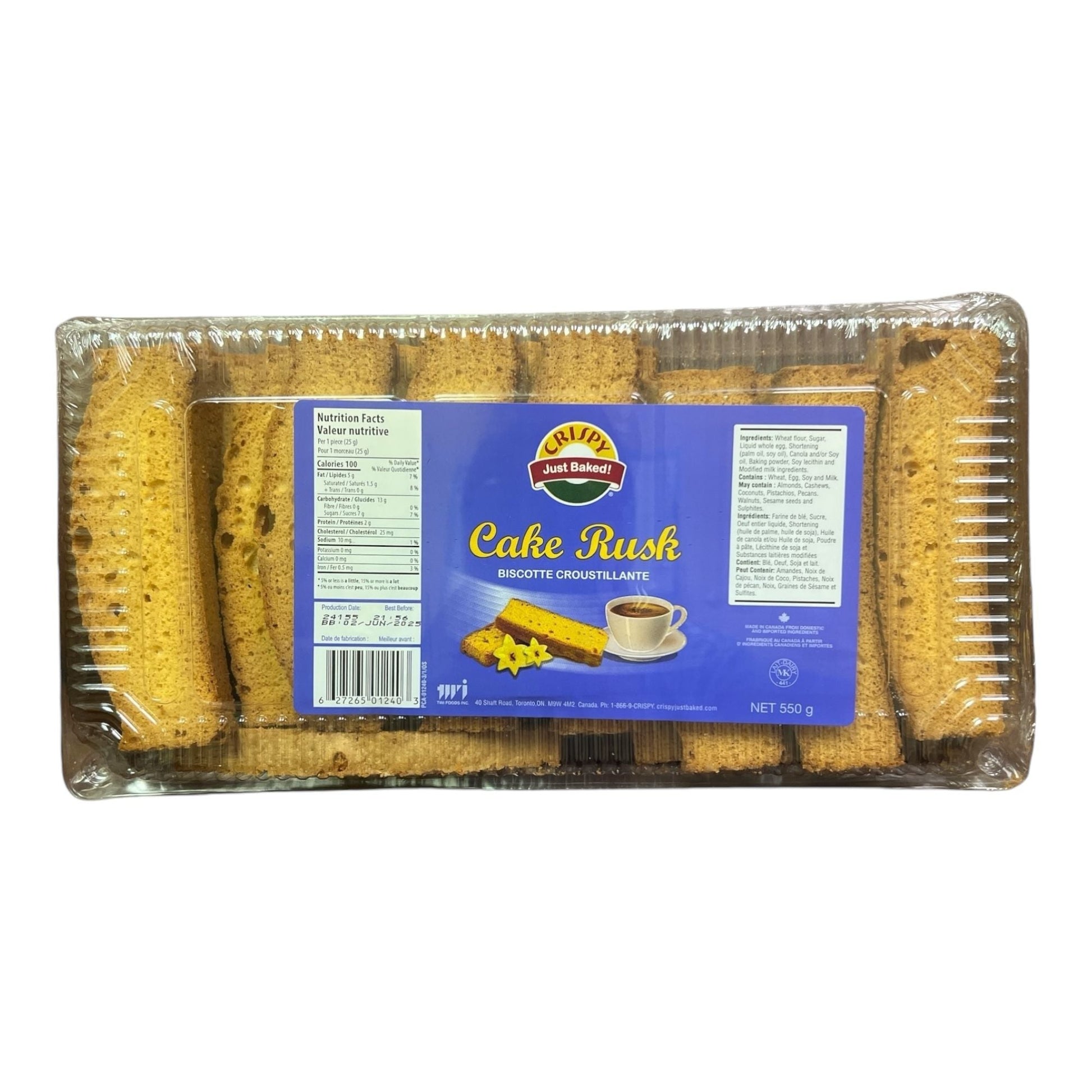 Crispy Eggless Cakerusk 550 GM (26.5 OZ)
