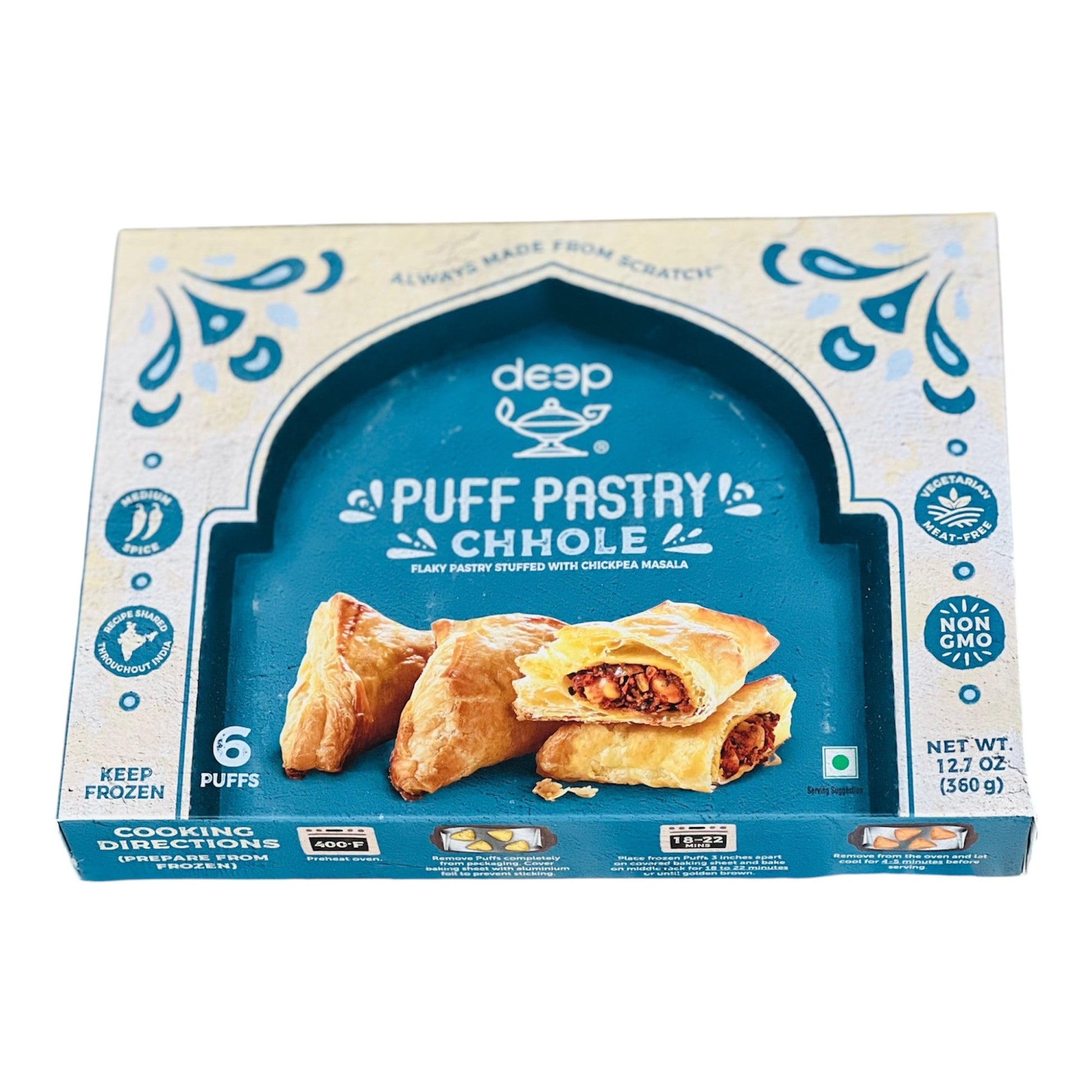 Deep Chhole Puff Pastry (Pack of 6)