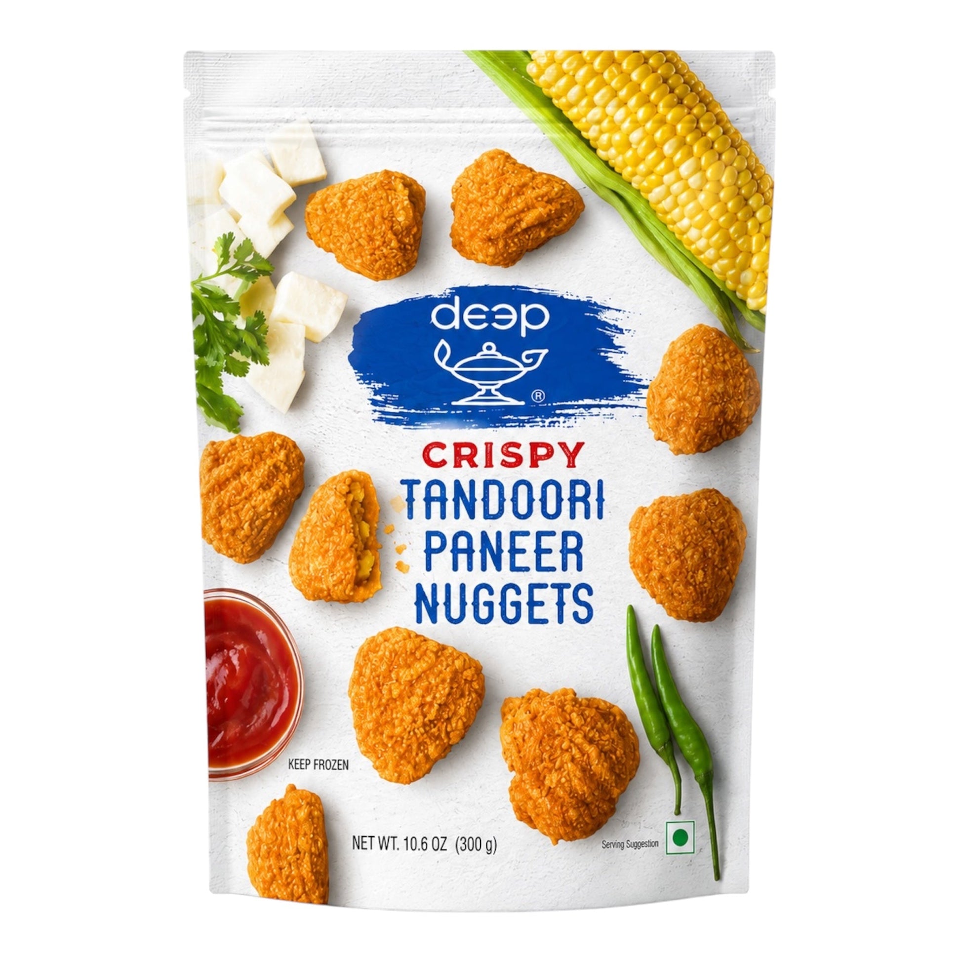 Deep Crispy Tandoori Paneer Nuggets (Pack of 18)