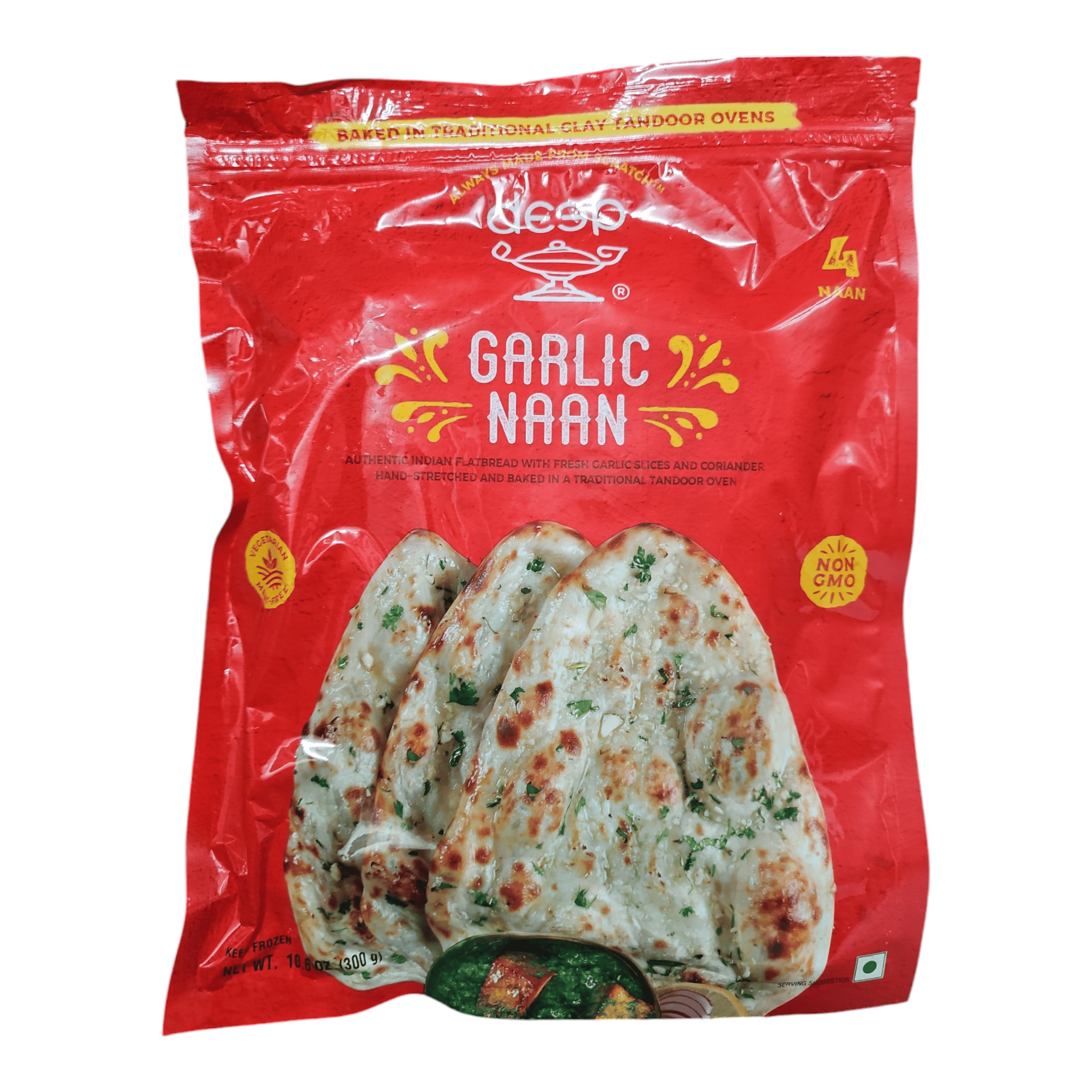 Deep Frozen Garlic Naan (Pack of 4)