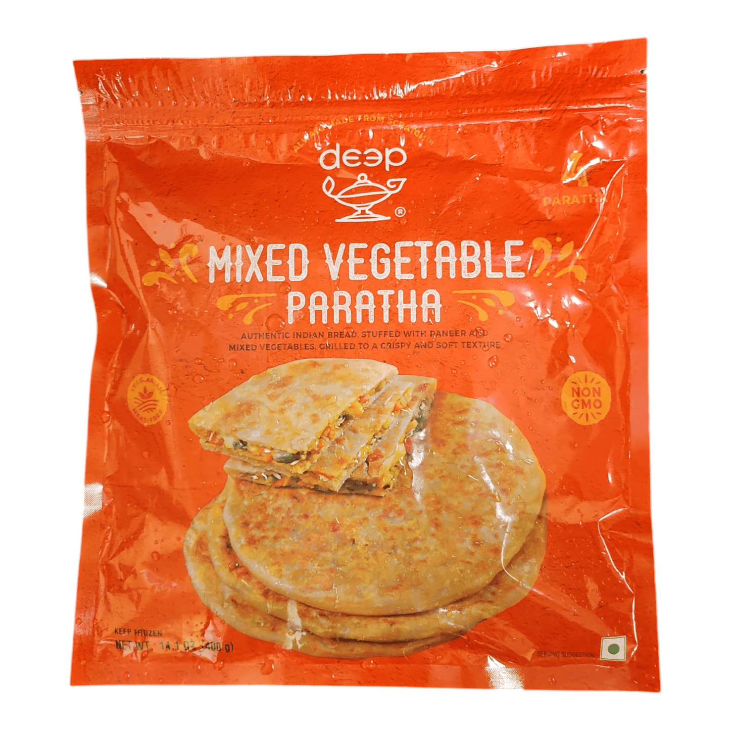 Deep Frozen Mix Veg Paratha (Pack of 4)