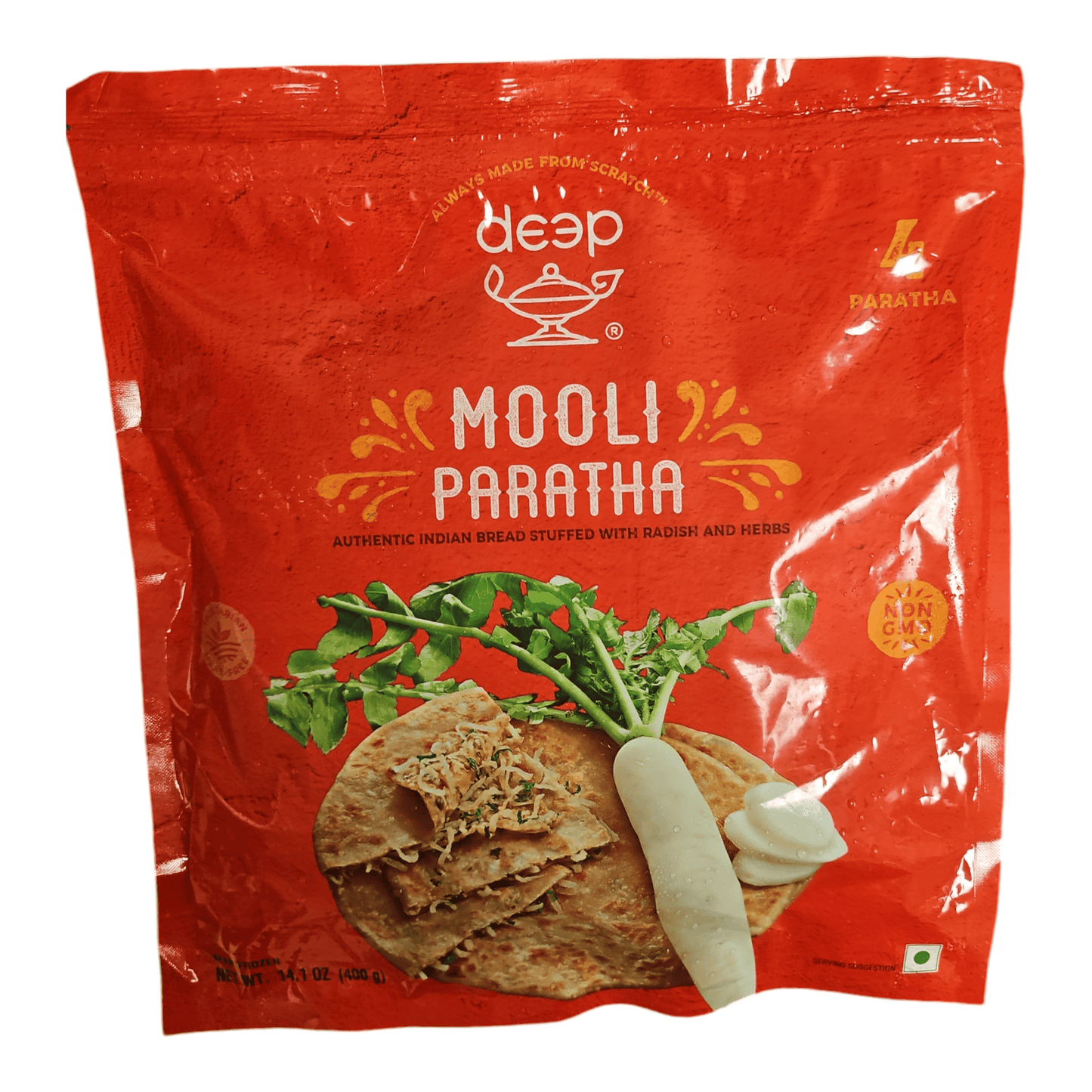 Deep Frozen Mooli Paratha (Pack of 4)