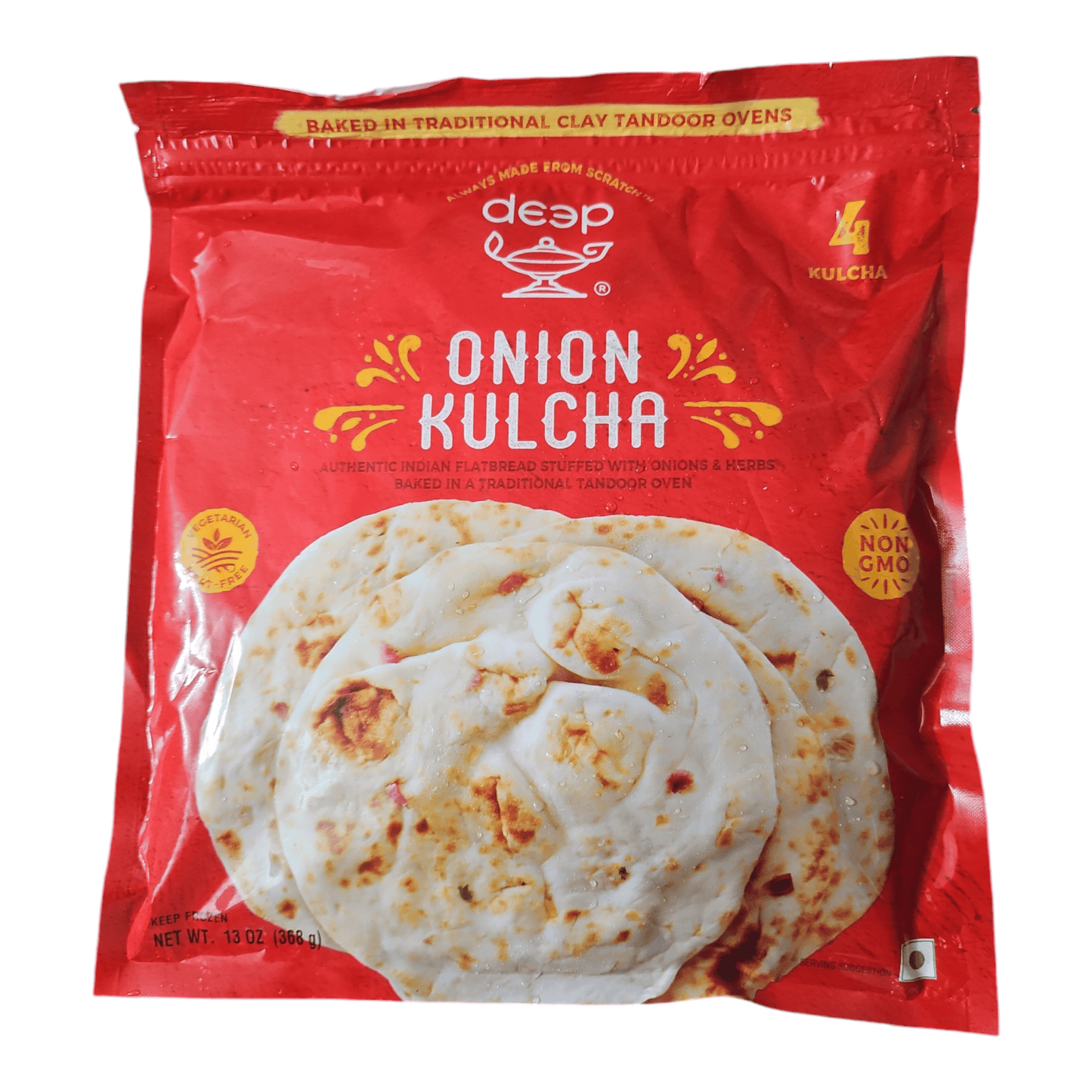 Deep Frozen Onion Kulcha (Pack of 4)