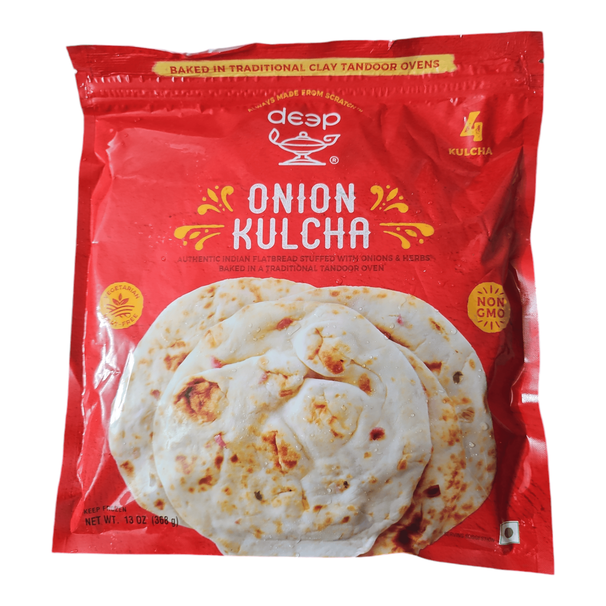 Deep Frozen Onion Kulcha (Pack of 4)