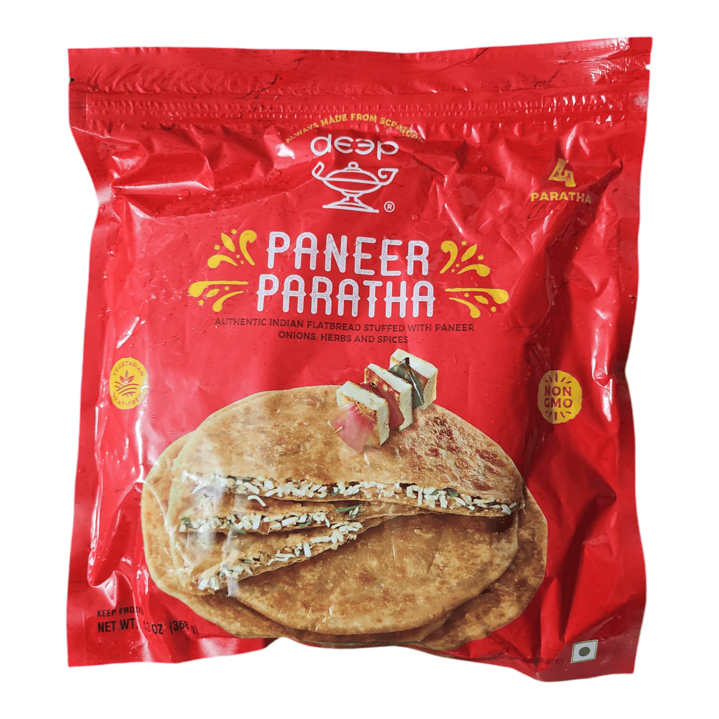Deep Frozen Paneer Paratha (Pack of 4)