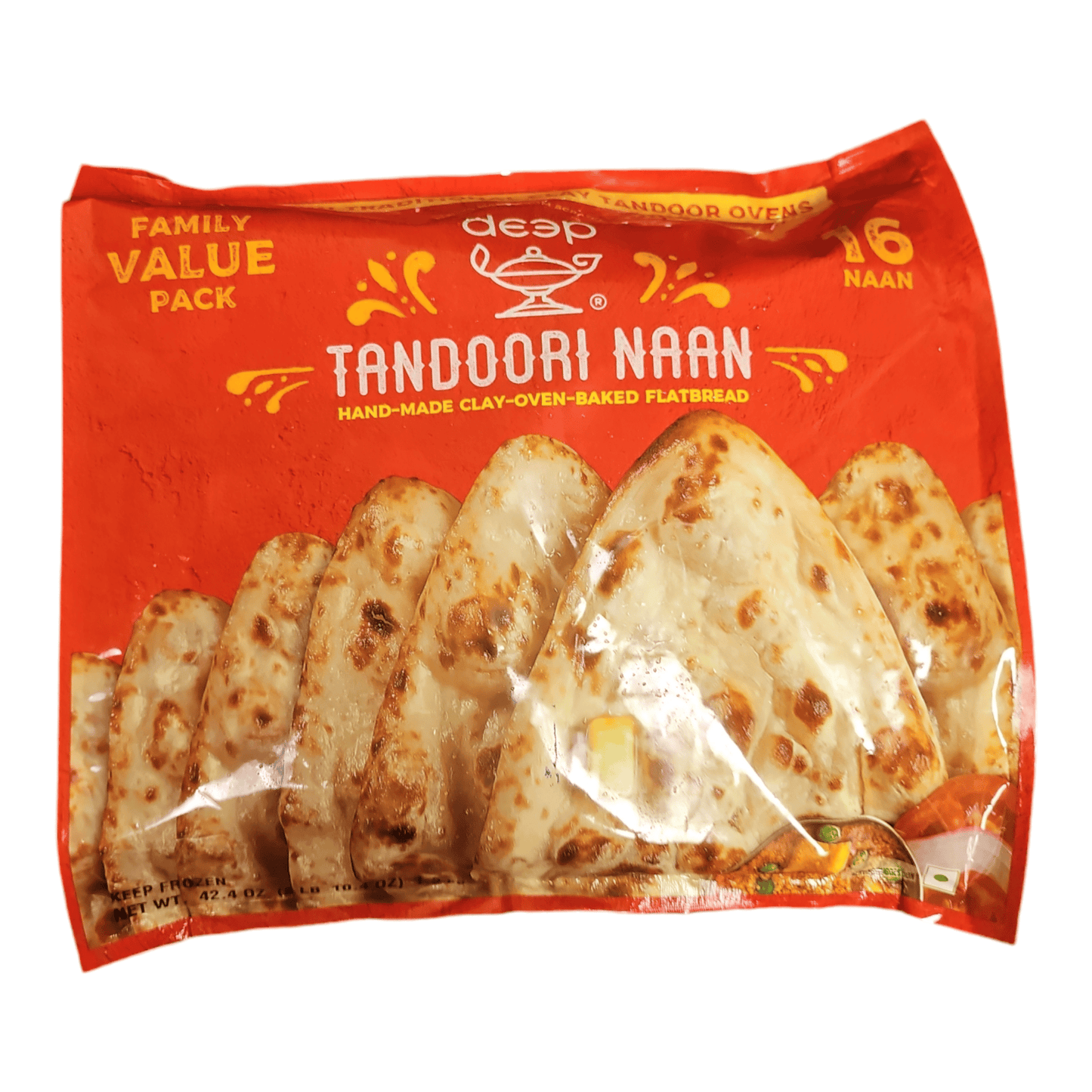 Deep Frozen Tandoori Naan (Pack of 16)