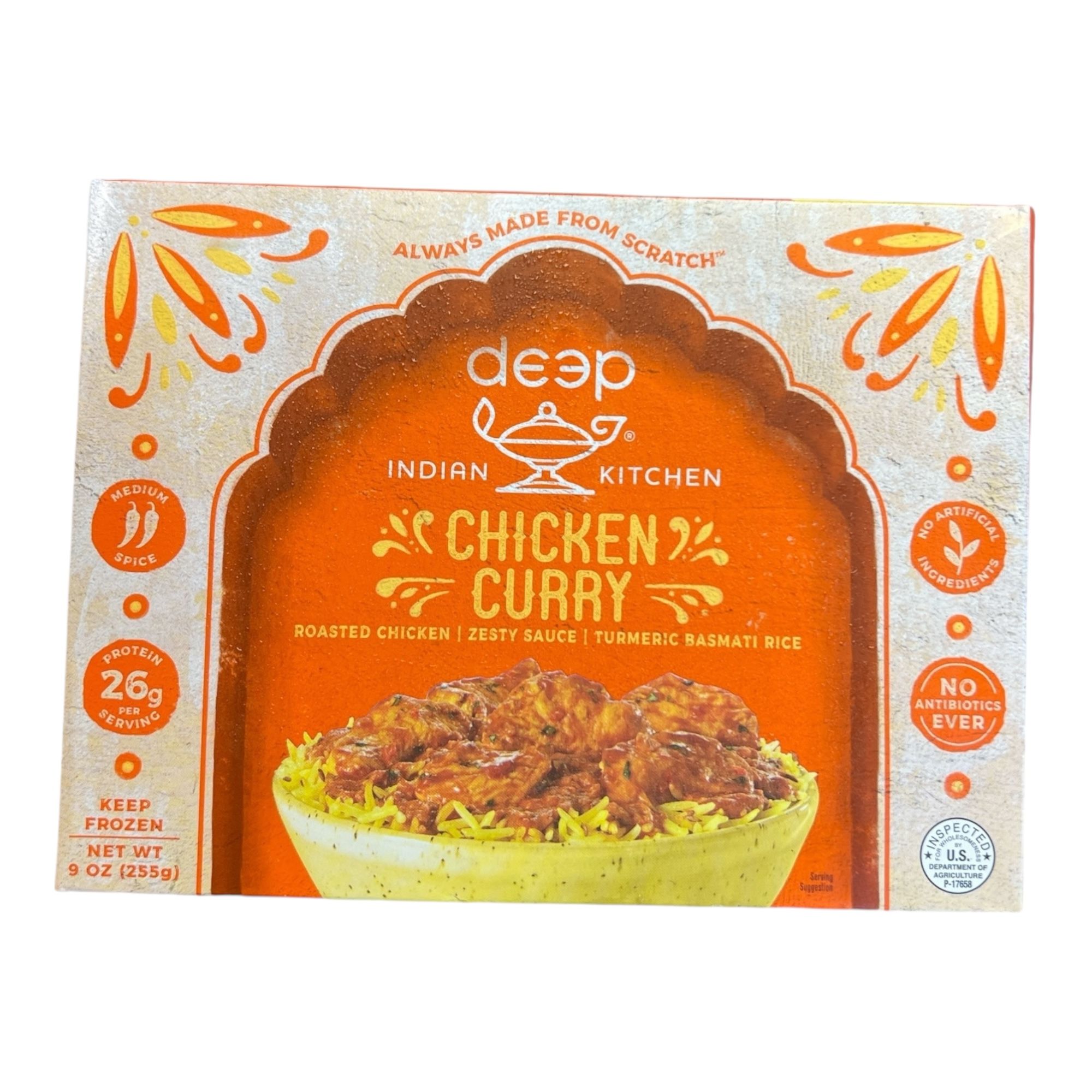 Deep Indian Chicken Curry with Rice 9 Oz