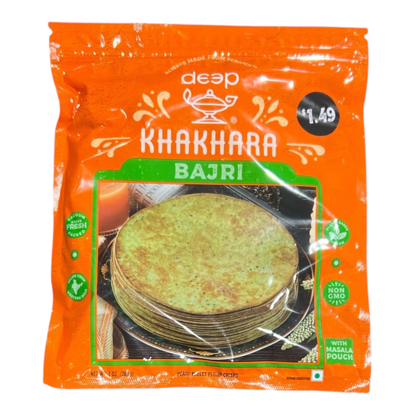 Deep Kha Bajri Khakhra 7 Oz