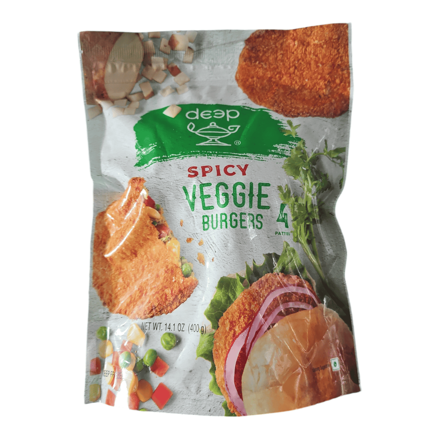 Deep Spicy Veggi Burger (Pack of 4)