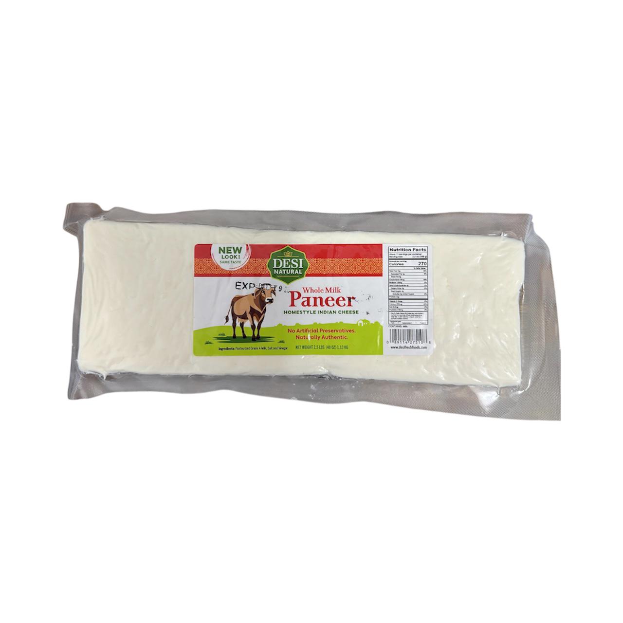Desi Paneer Whole Milk Slab 2.5 Lb