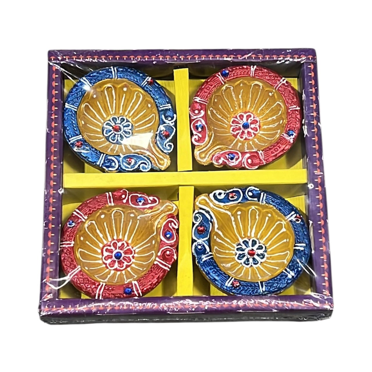 Diwali Colour Diya 4 pcs