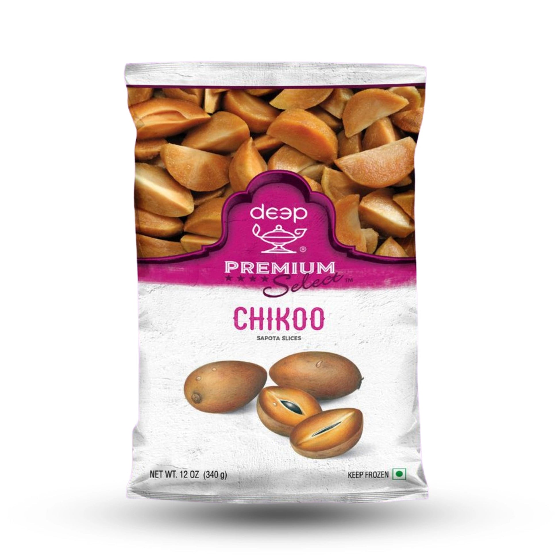 Frozen Deep Chikoo Slices 12 Oz