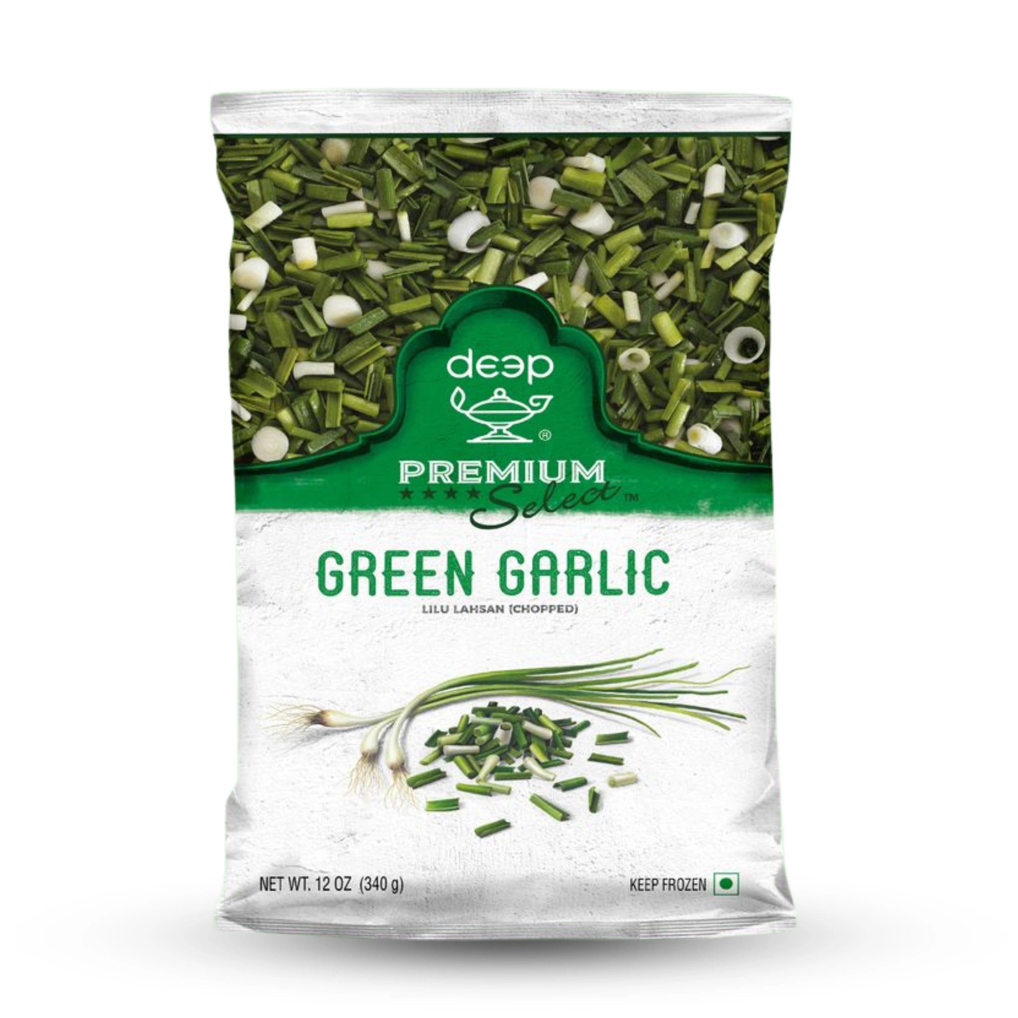 Frozen Deep Green Garlic 12 Oz