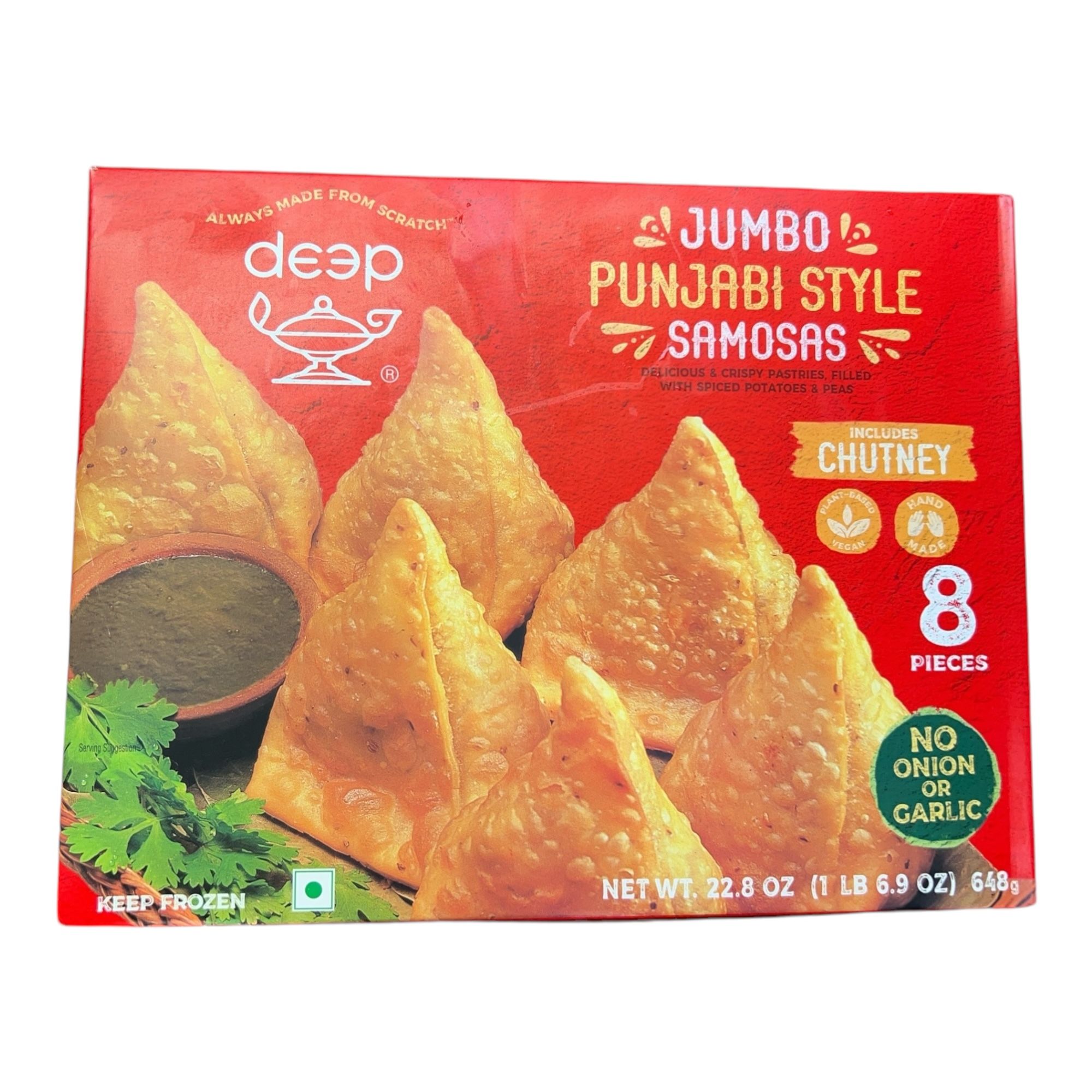 Frozen Deep Jumbo Punjabi Samosa (Pack of 8)