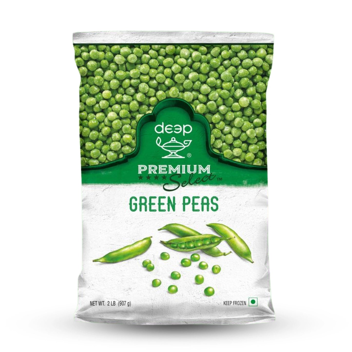 Frozen Deep Value Pack Green Peas 2 Lb