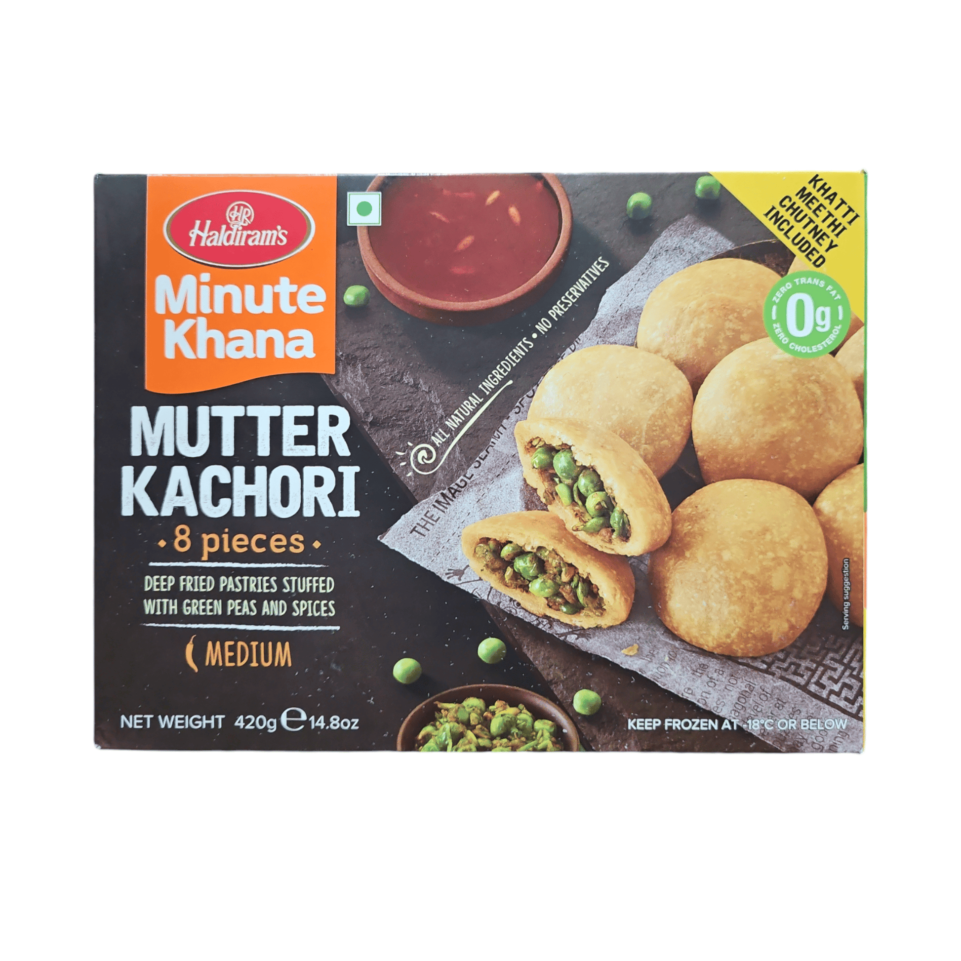 Frozen Haldiram Mutter Kachori 420 Gm (Pack of 8)
