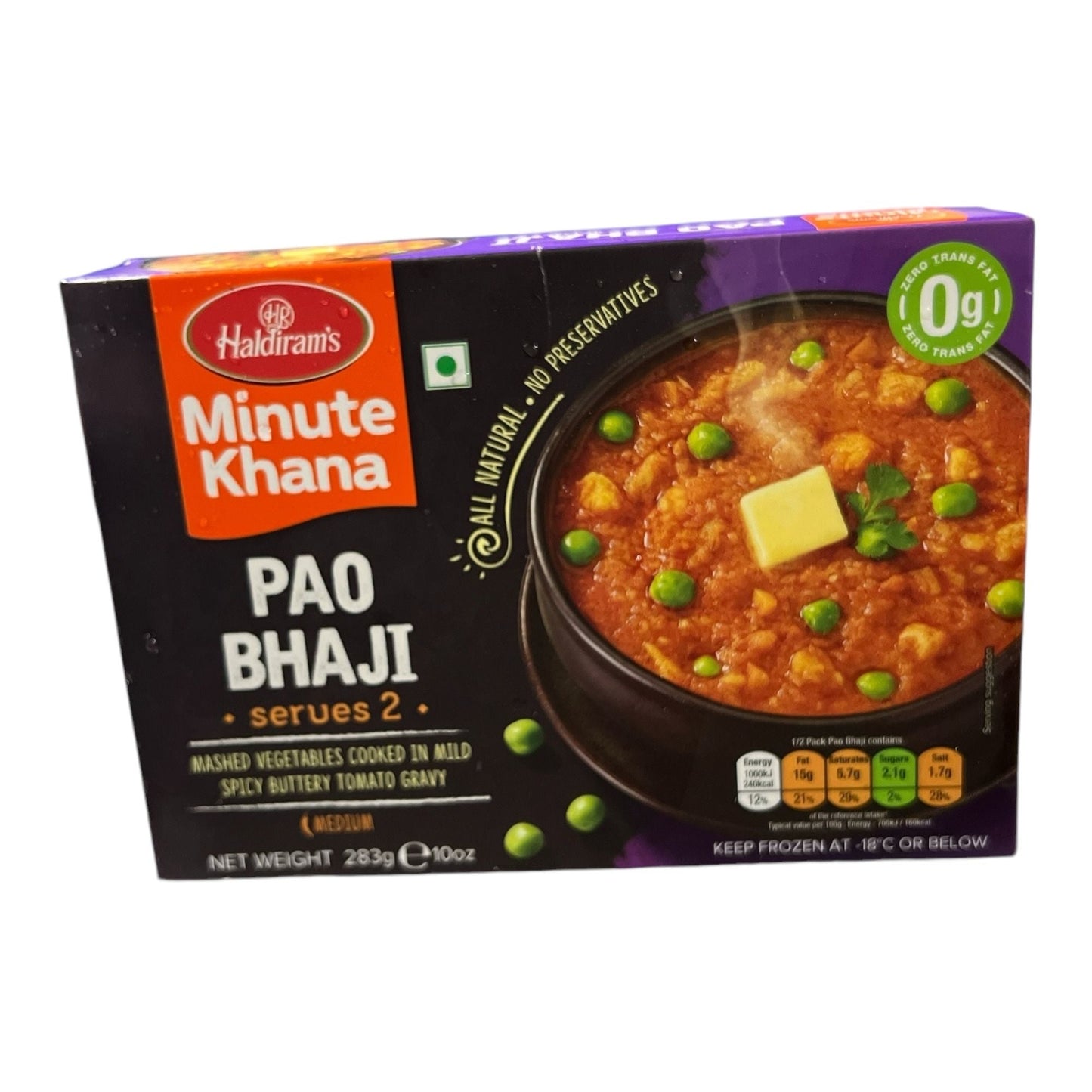 Frozen Haldiram Pav Bhaji 283 Gm