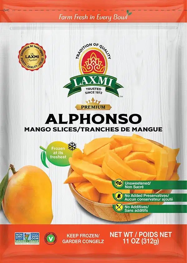 Frozen Laxmi Alphonso Mango slices 11 Oz