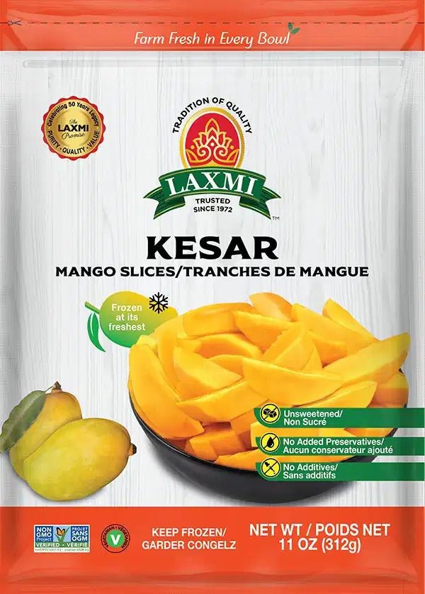 Frozen Laxmi Kesar Mango Slices 11 Oz